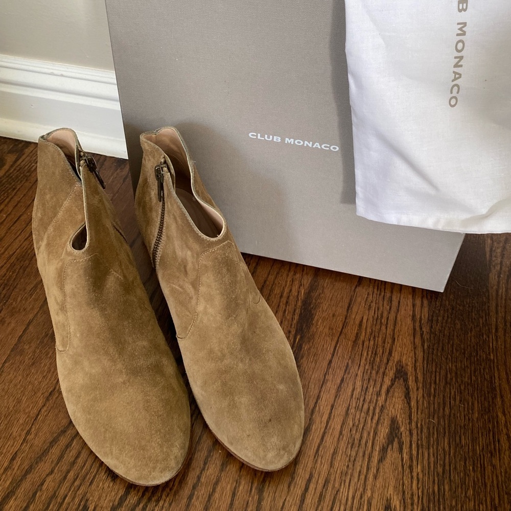 Tan ankle bootie
